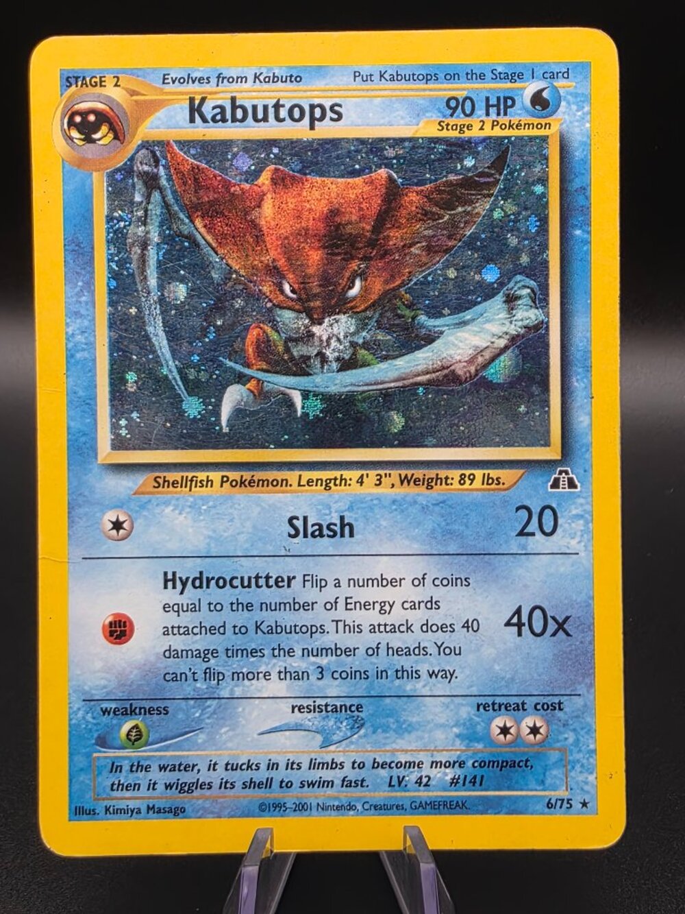 Damaged Kabutops - 6/75 - Holo Rare - Unlimited Edition Pokemon Neo Discovery